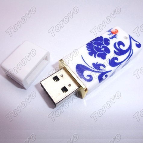 體現(xiàn)濃厚中國風精美青花瓷U盤定制